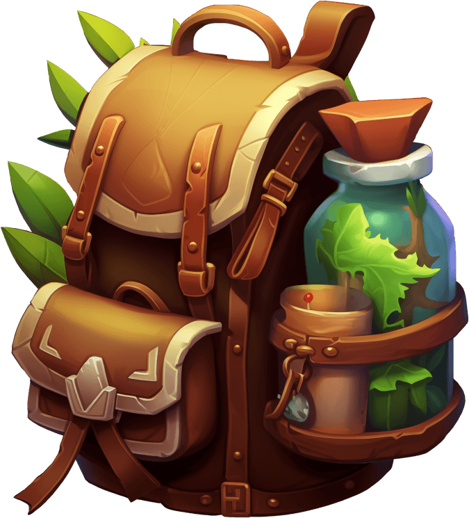 Bagpack with bottle