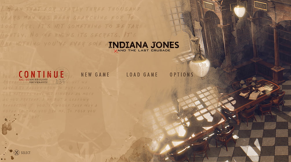 Indiana Jones Games UI